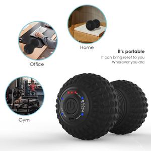 Masajeador de bolas de maní recargable para terapia de tejido profundo, rodillo de masaje vibratorio, Bola de masaje eléctrica - Product Image 5