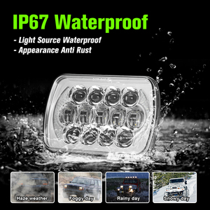 Faro LED rectangular de haz Alto y Bajo para camión, 6x7, 5x7 pulgadas, cuadrado, accesorios para Jeep Cherokee XJ - Product Image 5