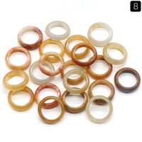 Vente en gros de nouvelle bague créative en pierre naturelle cristal agate bijoux en pierres précieuses quartz rose aventurine verte bague oeil de tigre