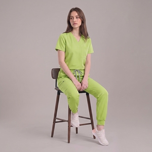 Tenues Médicales Extensibles en Tissu 62 % Rayonne, 32 % <span class=keywords><strong>Nylon</strong></span>, 6 % Spandex – Uniformes de Soins Infirmiers, Vêtements de Travail Hospitaliers, OEM - Product Image 6