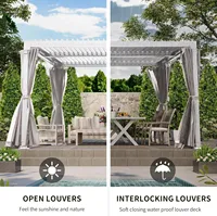 Pergola moderne en aluminium à lames orientables, couverture de patio imperméable, nouveau design de pergola en aluminium à lames orientables