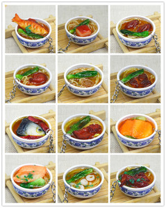 Nouveau Porte-clés Créatif en Plastique 3D, Modèle Bol <span class=keywords><strong>de</strong></span> Riz, Jouet Mignon, Porte-clés Alimentaire pour Enfants - Product Image 4