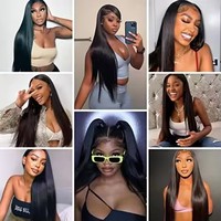 Wig Rambut Asli Vietnam Grosir Tanpa Lem, Wig Lurus Panjang 40 Inch, Wig Rambut Manusia Lace Front 13x4 13x6 HD Full Lace Frontal Wig