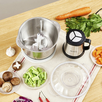 Hachoir à légumes professionnel en acier inoxydable, mini robot culinaire multifonction 2L 3L 5L, machine électrique pour la préparation des aliments