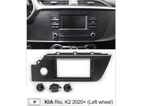 Kit de instalación de panel embellecedor para radio de coche de 9 pulgadas, compatible con Kia Rio Solaris (volante a la izquierda)