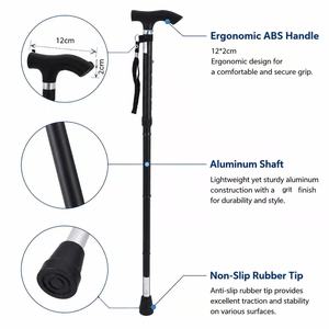 Bastone Pieghevole in Alluminio con Finitura Satinata, Impugnatura Ergonomica, Leggero, Regolabile, <span class=keywords><strong>Portatile</strong></span> per Anziani, Ausilio per Terapia Riabilitativa - Product Image 2