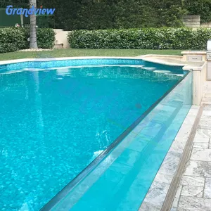 Piscina de vidrio para adultos, gran piscina de fibra de vidrio para exteriores, comercial, para buceo, pared acrílica - Product Image 1