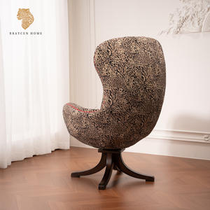 Chaise d'aviation de luxe américaine, chaises pivotantes en laiton antique, style rétro vintage, cuir rouge, chaise Spitfire pour club, hôtel, salon - Product Image 6