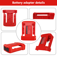 Adaptateur de chargeur USB compatible avec la batterie Milwauke 18V, double port de sortie avec interface de charge USB et USB C