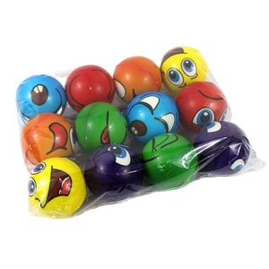 Balle anti-stress personnalisée en mousse PU de 6,3 cm - Expressions amusantes de dessins animés pour enfants - Jouet idéal pour soulager le stress et se détendre - Product Image 3