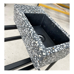 Évier de salle de bain en pierre de <span class=keywords><strong>terrazzo</strong></span> <span class=keywords><strong>noir</strong></span> <span class=keywords><strong>et</strong></span> <span class=keywords><strong>blanc</strong></span> Comptoir de cuisine Lavabo en <span class=keywords><strong>terrazzo</strong></span> en pierre artificielle Lavabo de salle de bain en <span class=keywords><strong>terrazzo</strong></span> - Product Image 1