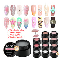 OEM ODM Échantillons gratuits Gel d'extension d'ongles UV naturel coloré dur solide non collant Gel de construction d'ongles pour les mains