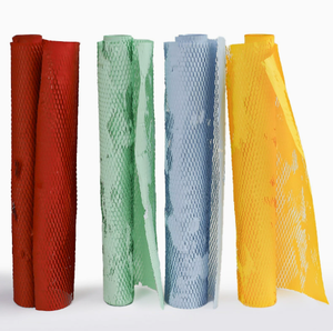 Black Honeycomb <b>Paper</b> Recyclable Biodegradable Kraft <b>Paper</b> for Bouquet Wrapping-Thickened Grid <b>Pattern</b> Gift Packaging - Product Image 2