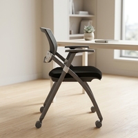 Chaise de formation avec tablette d'écriture en TPEE souple – Chaise de bureau et de conférence au design ergonomique pour réunions