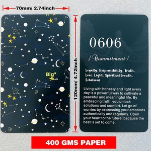 Tarjetas <span class=keywords><strong>de</strong></span> Tarot con Números <span class=keywords><strong>de</strong></span> Ángel Personalizadas al por Mayor, 56 Mazos, Papel <span class=keywords><strong>de</strong></span> 400 g/m², Esquinas Redondeadas Brillantes con Palabras Clave, Marca Xinke, Caja OEM ODM - Product Image 4