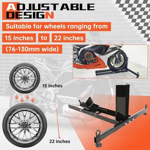 Altertool Support de <span class=keywords><strong>roue</strong></span> réglable <span class=keywords><strong>pour</strong></span> <span class=keywords><strong>remorque</strong></span>, camion, garage, convient à la plupart des motos. - Product Image 4