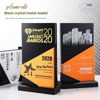 Trophée en cristal or, argent, bronze, nouveau modèle 2025, récompense de vente, employé exceptionnel, immobilier, médaille de récompense annuelle en métal