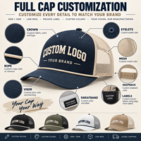 Casquette Trucker 112 FPR personnalisable avec logo, 5 panneaux, avec corde, dos en maille, fermeture Snapback, marque privée, broderie OEM, patch, couvre-chef de marque