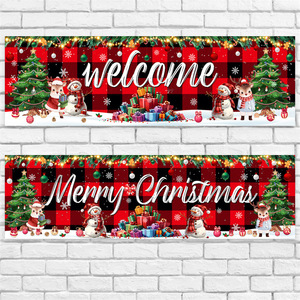 Bannière de porte personnalisée pour les fêtes de Pâques, Halloween, Noël 2023, décoration extérieure pour couple, fournisseur de bannières, bannière au design personnalisé - Product Image 5