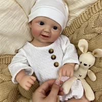 Poupée Reborn en Silicone de 18 Pouces avec Yeux Scintillants et Joues Angéliques, Faite à la Main, Article de Collection pour Distributeurs de Magasins de Jouets
