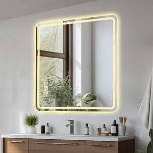 Espejo de Baño Cosmético Inteligente LED de 36*36 Pulgadas, Luces con Interruptor Táctil, Montado en la Pared, Vidrio Antiexplosión, Resistente al Óxido, Moderno - Product Image 3