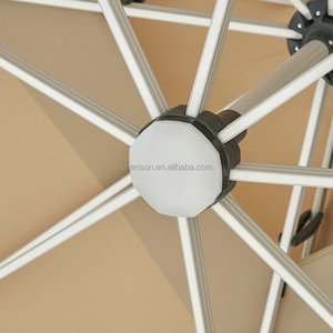 Sombrilla Comercial Grande para Patio con Luces LED de 3x3 Metros - Product Image 4