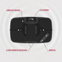 Plateforme vibrante électromagnétique verticale portable mini transfrontalière en ABS pour musculation et fitness à domicile, charge maximale 150 kg