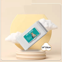 Lingettes Douces Non Tissées Sans Alcool Pour Animaux De Compagnie, Sans Parfum, Formule Douce, 80 Lingettes, Grand Format, Marque Tail Park Pour Soins Quotidiens Des Animaux Sensibles