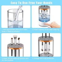 Mesin Pembersih Kuas Makeup Elektrik Laris Manis, Mesin Cuci Kuas Kosmetik Otomatis, Pengering Blender Spinner