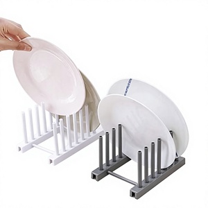 Minimalist Standing <b>Plate</b> <b>Rack</b> Storage Holder for Kitchen Tableware Single Tier - Product Image 6