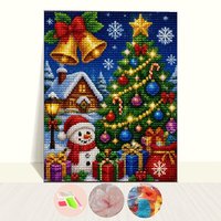 Kits de peinture diamant 5D personnalisés encadrés pour Noël, pour enfants de 6 à 10 ans, faits à la main, cadeau de vacances idéal pour débutants