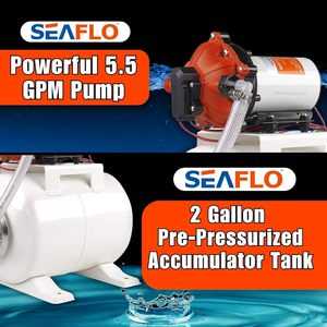 Bomba de Agua Seaflo Serie 55, 2 Galones, 12V CC, 60 PSI, 5.5 GPM, Autocebante para Uso Marino - Product Image 3