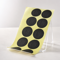 Étiquette adhésive 3D personnalisée imperméable, autocollant logo or, décalcomanie de marque noire en relief pour emballages, bouteilles, boîtes, promotion, épicerie
