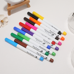 Pennarelli Magnetici a <span class=keywords><strong>Punta</strong></span> <span class=keywords><strong>Fine</strong></span> ad Asciugatura Rapida, Non Tossici, 12 Colori per Lavagna Bianca - Product Image 2