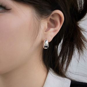 Dylam New Designer S925 Silver Rhodium 18K Gold Plated <b>Fine</b> Fashion Jewelry Women Geometric Chunky Glossy <b>Stud</b> <b>Earrings</b> - Product Image 5