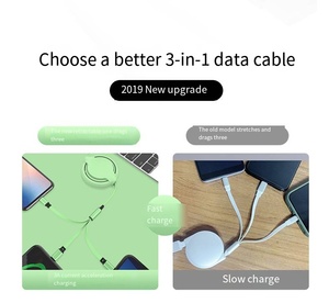 Nhà Máy OEM Logo 3 Trong 1 Quà Tặng 1M Nhanh Chóng Sạc Cáp Linh Hoạt Micro USB Type-C Ngày Cáp Cho Iphone Xiaomi Huawei - Product Image 5