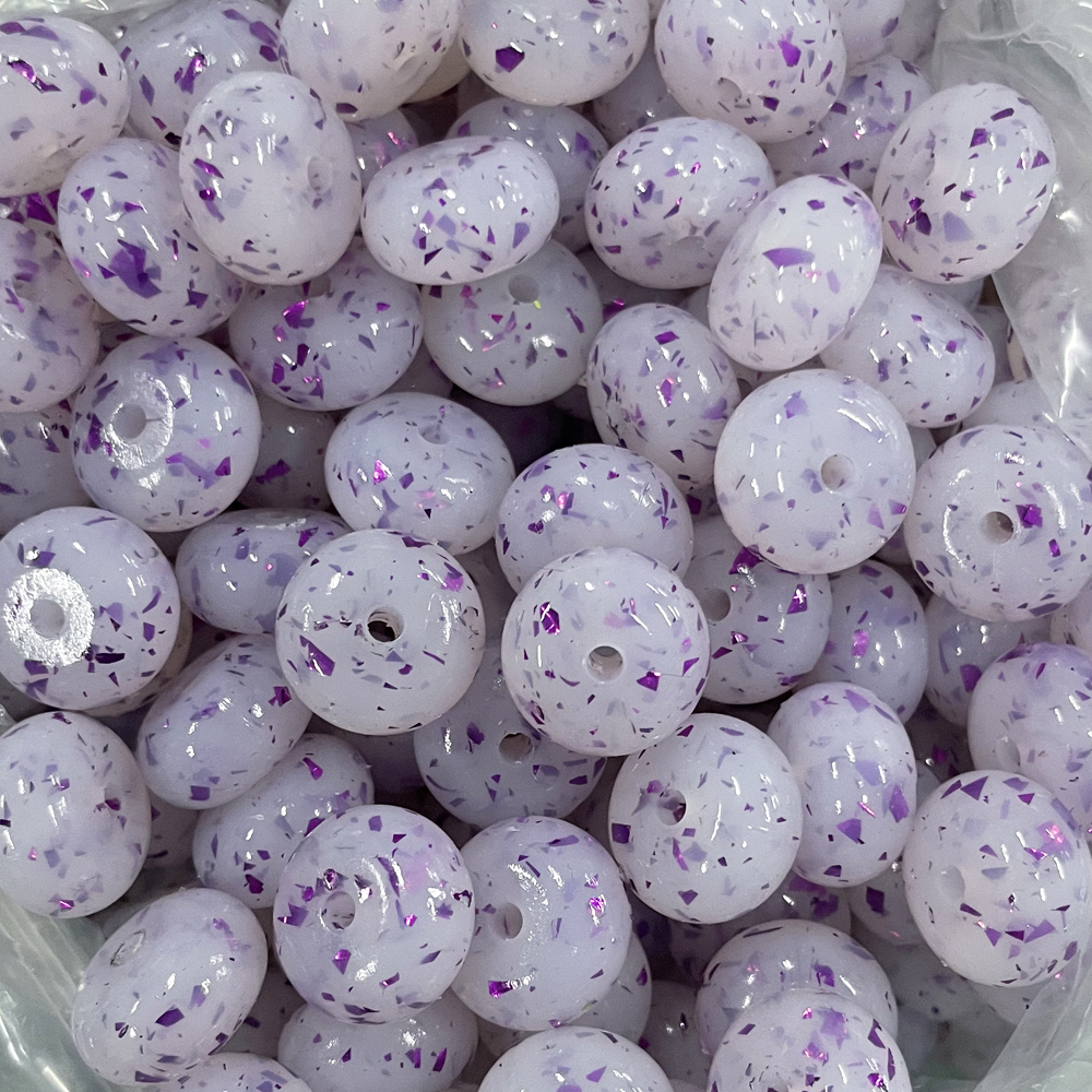Violet pailleté transparent