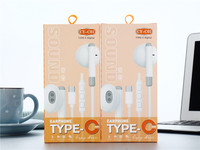 Écouteurs Stéréo Bass avec Micro et Contrôle du Volume, Type C, CY-C01, Filaire, pour iPhone 15 Samsung, Intra-auriculaires