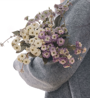 Buket Bunga Daisy Buatan Tangan Premium Multi-Ranting dari Kain Sutra, Bunga Artifisial untuk Dekorasi Rumah Modern, Centerpieces Hari Valentine