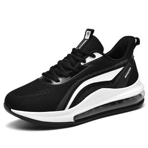 Piccolo Logo del marchio MOQ basso personalizzato moda uomo Sneakers Casual suola intera cuscino d'aria <span class=keywords><strong>scarpe</strong></span> da corsa sportive lavorate a maglia leggere per uomo - Product Image 2