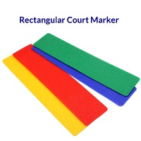 Marqueurs de tennis en PVC, disques plats pour marquage de lignes droites et d'angles, autocollants de repères pour le tennis