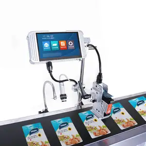 Mini máquina de impresión en línea más barata, impresora automática de bolsas de polietileno, bolsa de PP de alta calidad, impresora de inyección de tinta Simple para plástico