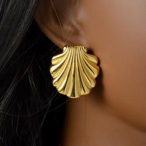 Joyería de Moda, Aretes de Aro Geométricos Modernos, de Acero Inoxidable, Resistentes al Agua, Chapados en Oro de 18k, Unisex, para Aniversario, Certificados por GDTC - Product Image 4