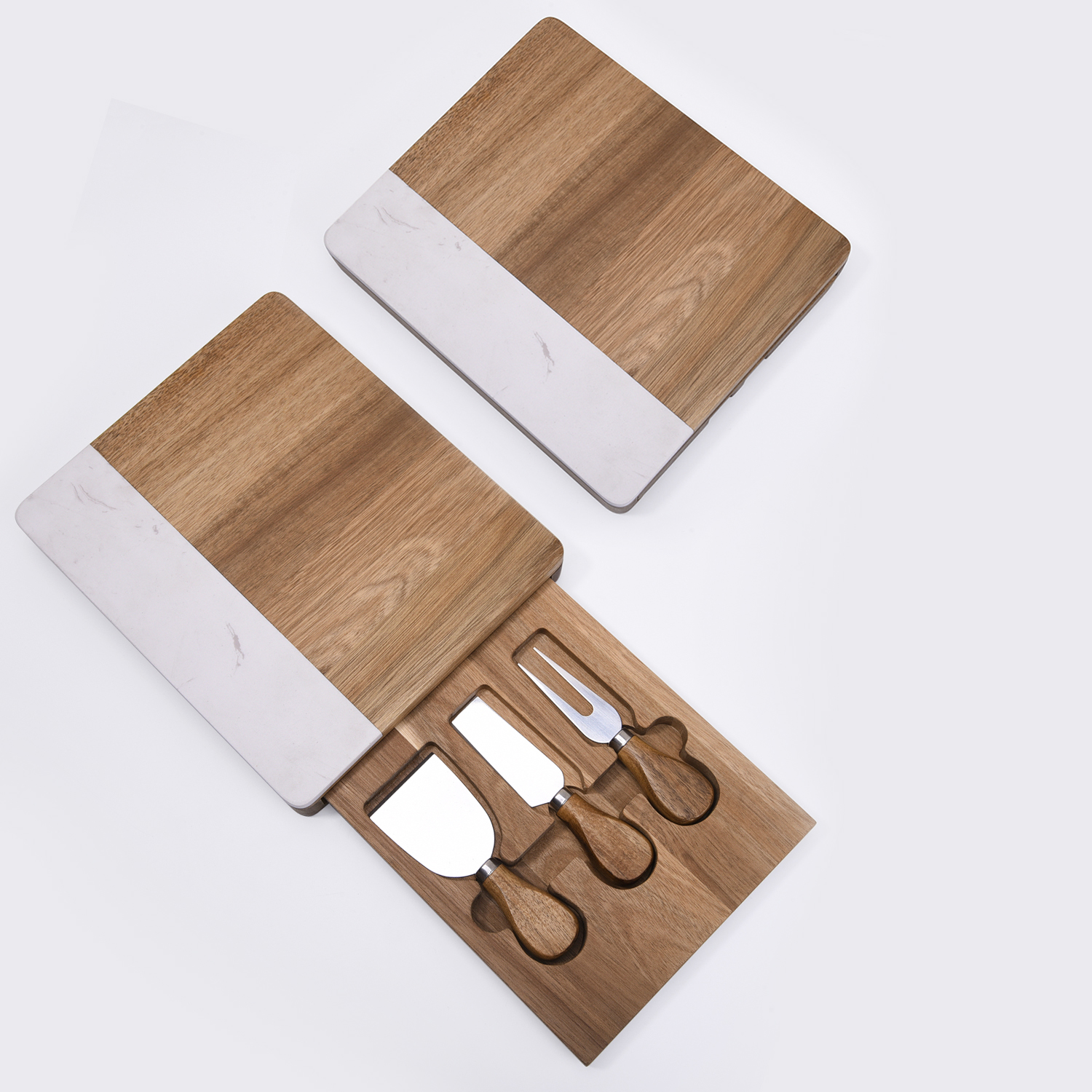 Флэш-продажа, Мраморная древесина, колбаса, сырная доска с ножами