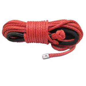 HYropes high quality 12-strand or double braided synthetic uhmwpe(HMPE) rope used in winch marine towing and slings