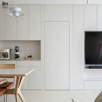 Porte invisible moderne à cadre dissimulé, étanche, à peindre, sur mesure, pour cuisine et entrepôt