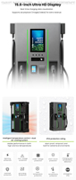 Chargeur rapide DC à double canon monté au sol de 160 kW, station de charge commerciale OCPP GB/T