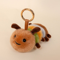 Articles décoratifs en peluche sur le thème des insectes - Papillons, abeilles, cigales, escargots, porte-clés, chaînes décoratives mignonnes, accessoires pour sacs à dos