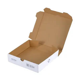 2024 yeni özel pizza kutusu kullanımlık 33 35 CM 7/9/12 inç oluklu kağıt pizza ambalaj teslimat kutusu