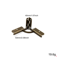 Charnières de boîte en bois pour bijoux Charnière quadrant en laiton antique 53x40mm